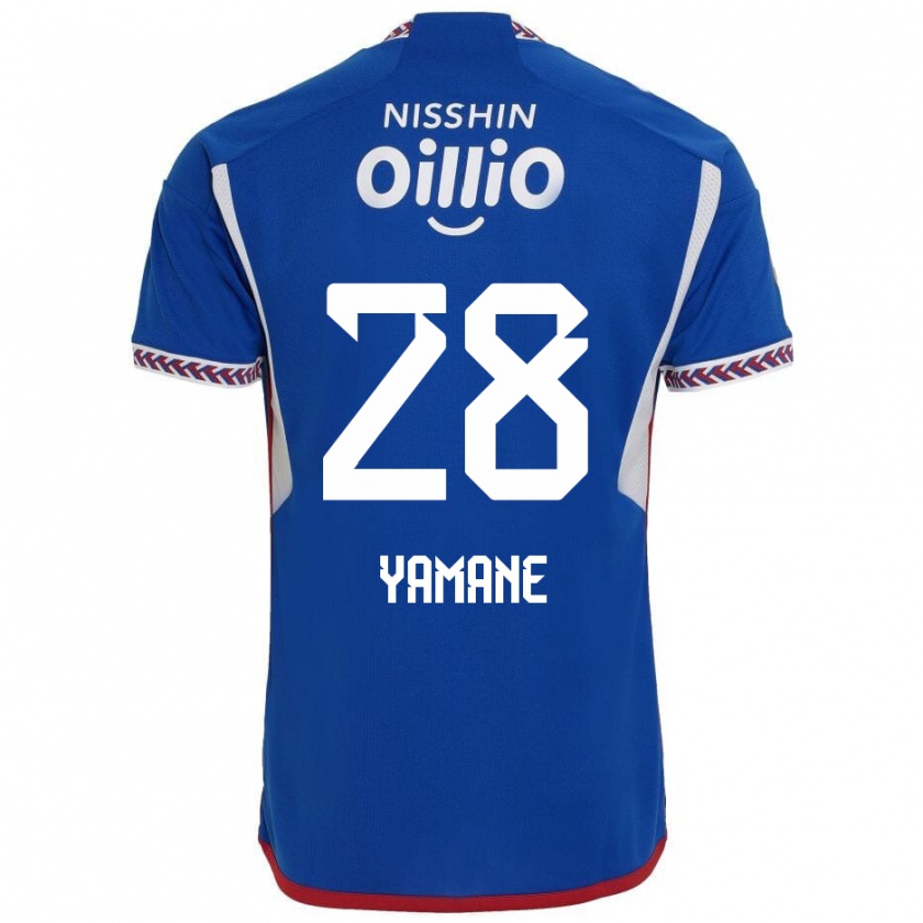 Kandiny Kinder Riku Yamane #28 Blau Weiß Rot Heimtrikot Trikot 2024/25 T-Shirt