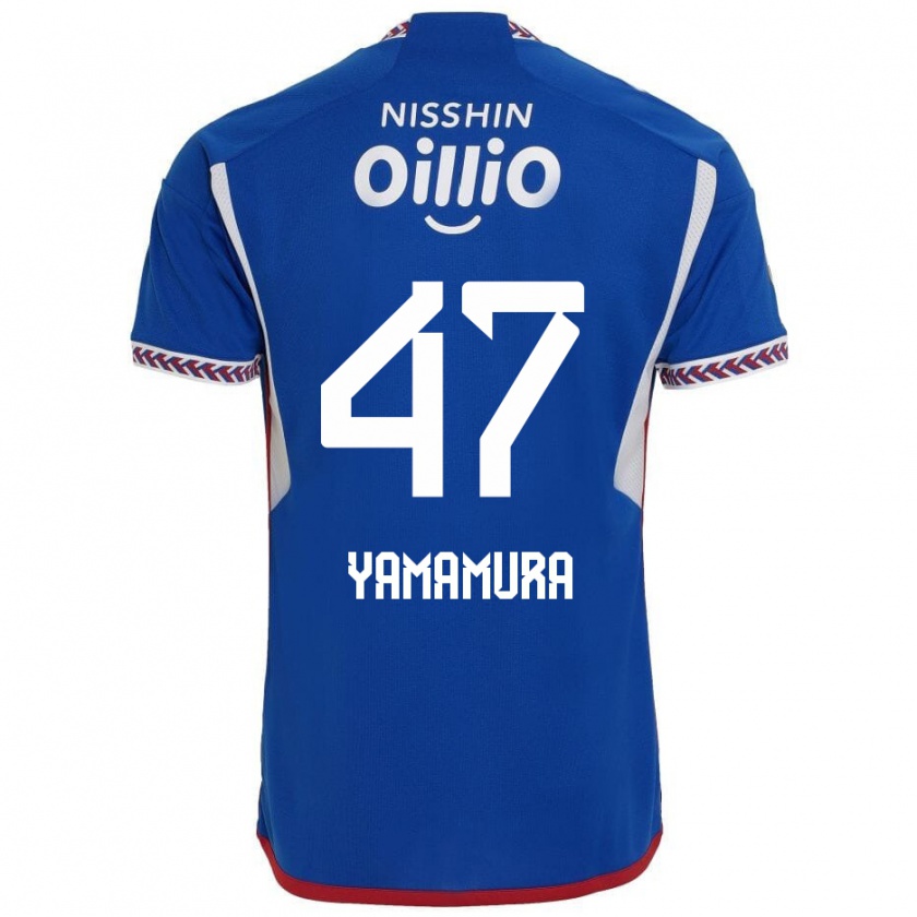 Kandiny Kinder Kazuya Yamamura #47 Blau Weiß Rot Heimtrikot Trikot 2024/25 T-Shirt