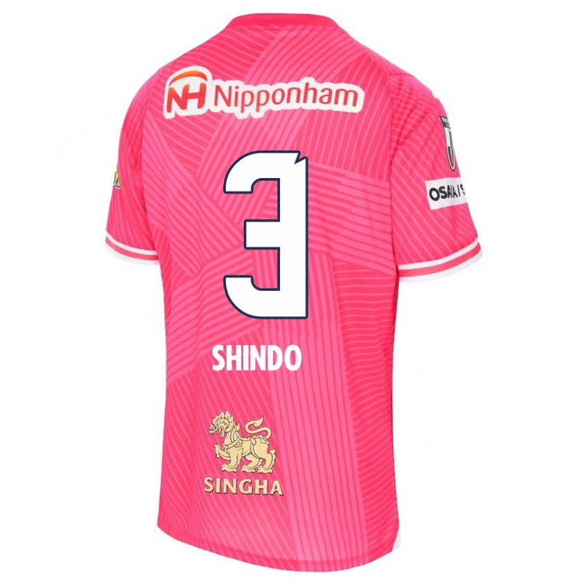 Kandiny Kinder Ryosuke Shindo #3 Rosa Weiß Heimtrikot Trikot 2024/25 T-Shirt