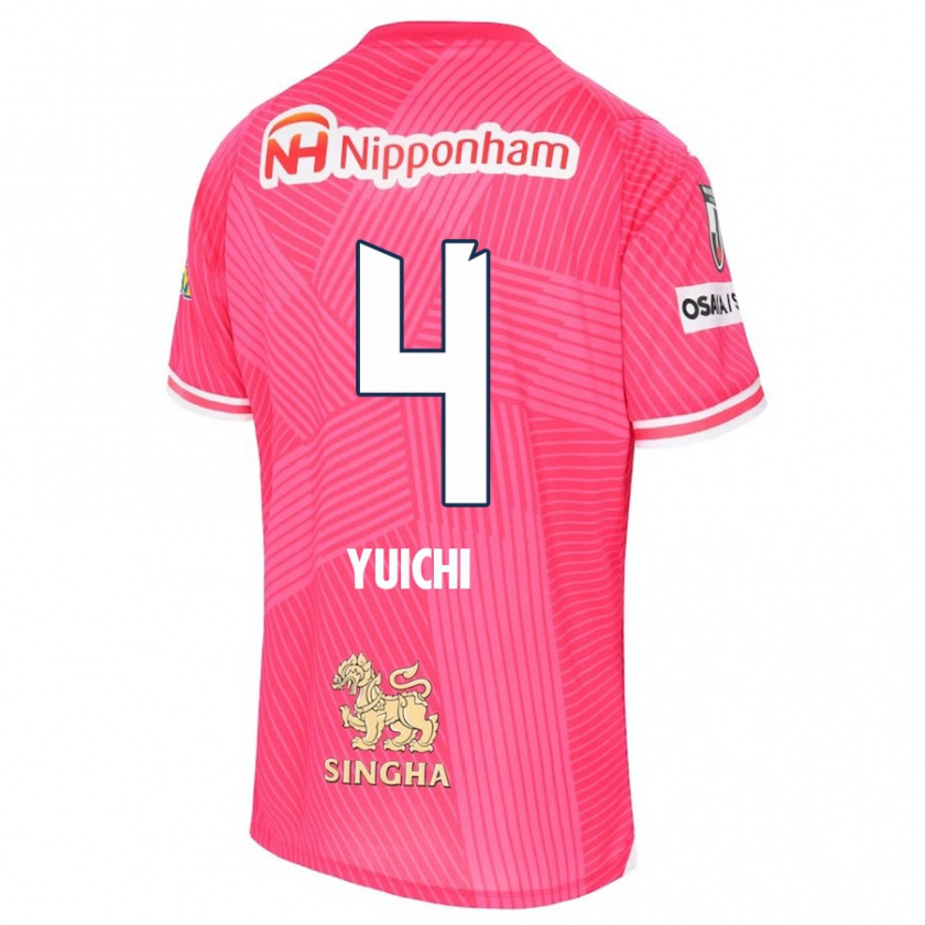 Kandiny Kinder Yuichi Hirano #4 Rosa Weiß Heimtrikot Trikot 2024/25 T-Shirt