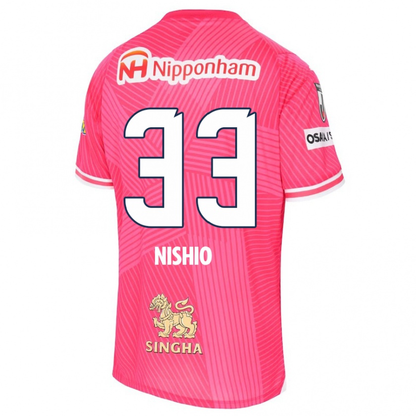 Kandiny Kinder Ryuya Nishio #33 Rosa Weiß Heimtrikot Trikot 2024/25 T-Shirt