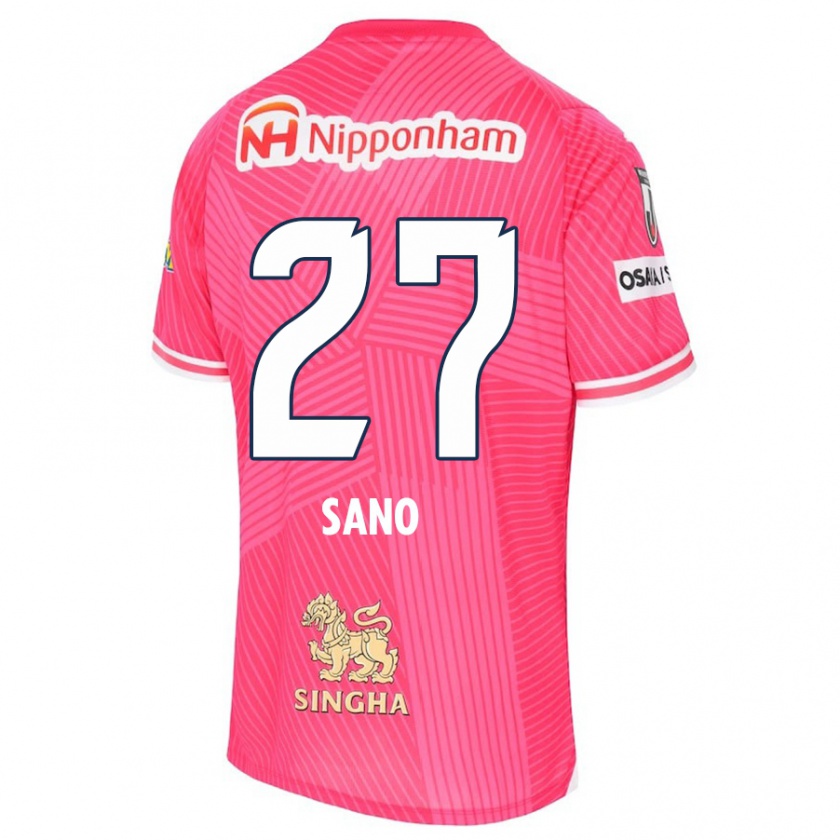 Kandiny Kinder Taiki Sano #27 Rosa Weiß Heimtrikot Trikot 2024/25 T-Shirt