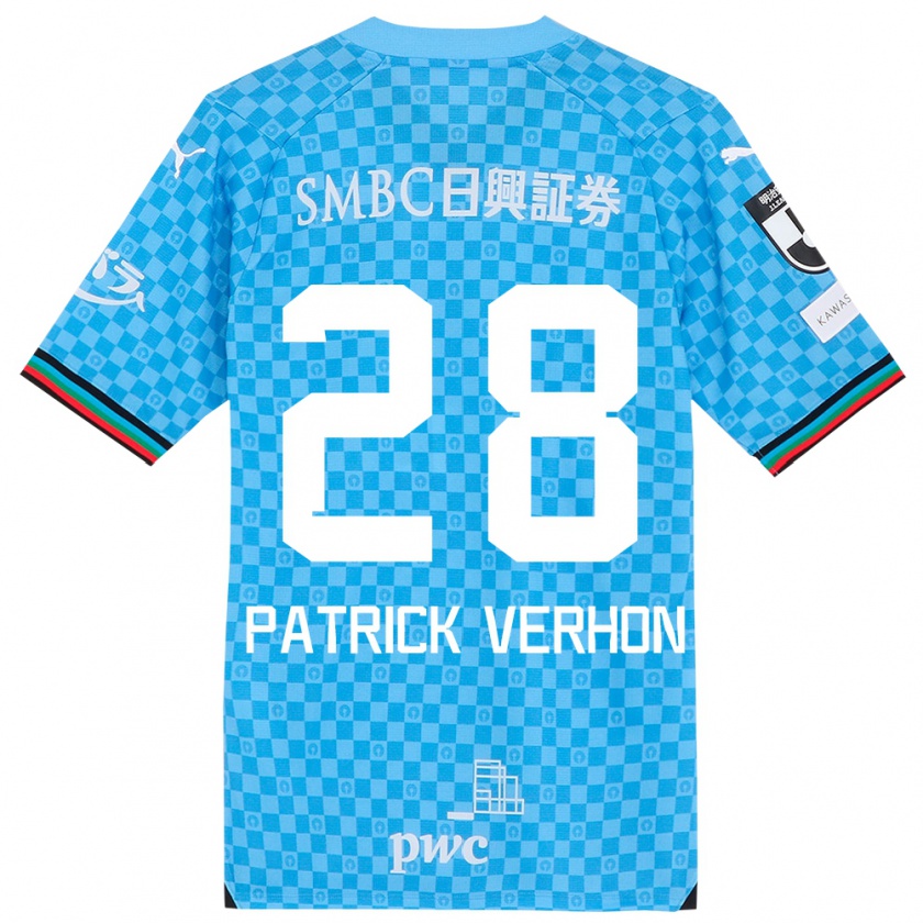 Kandiny Kinder Patrick Verhon #28 Azurblau Heimtrikot Trikot 2024/25 T-Shirt