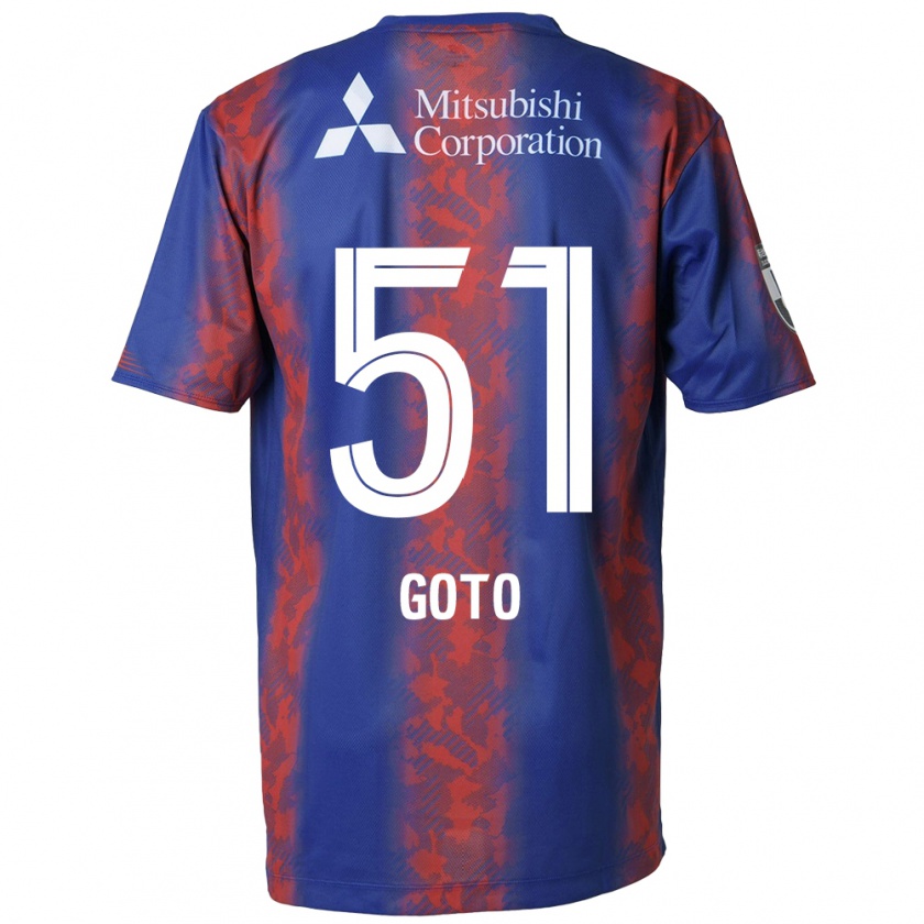 Kandiny Kinder Wataru Goto #51 Blau Rot Heimtrikot Trikot 2024/25 T-Shirt