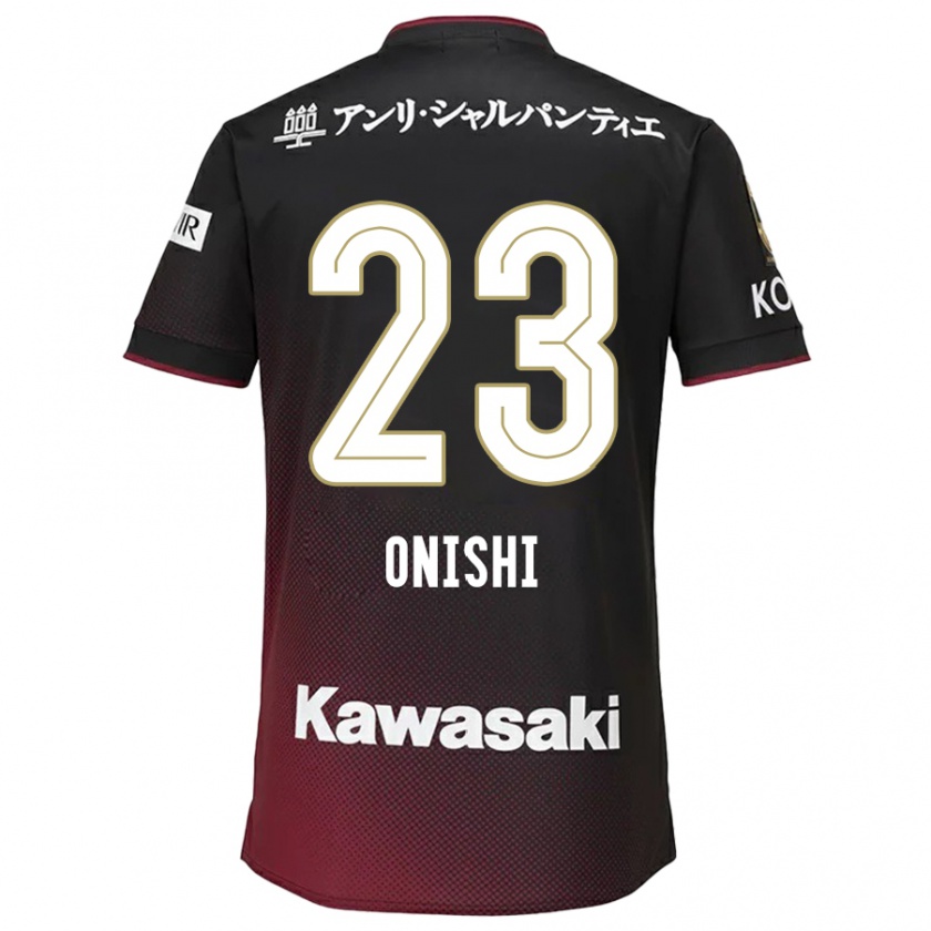 Kandiny Kinder Sota Onishi #23 Schwarz Rot Heimtrikot Trikot 2024/25 T-Shirt