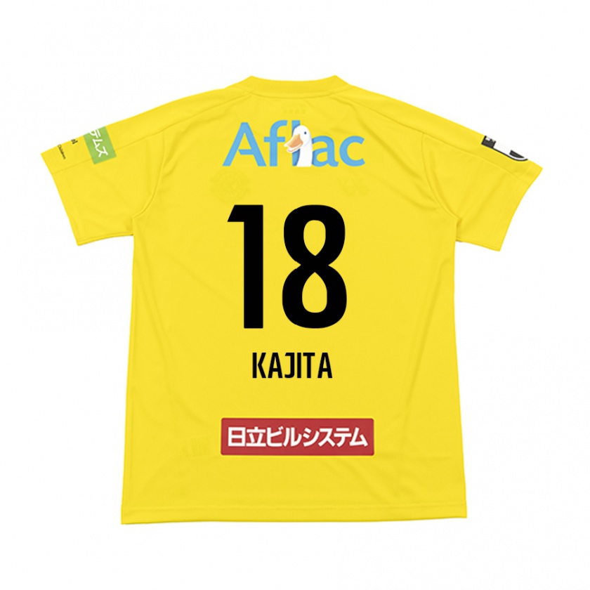 Kandiny Kinder Kento Kajita #18 Gelb Schwarz Heimtrikot Trikot 2024/25 T-Shirt