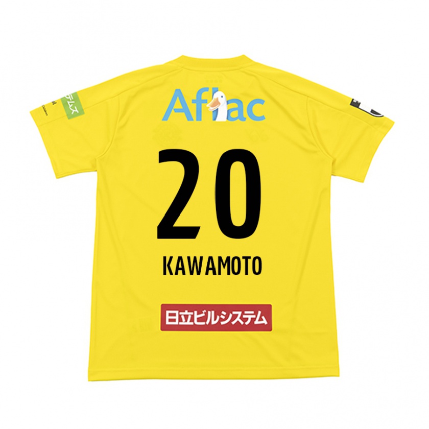 Kandiny Kinder Daizen Kawamoto #20 Gelb Schwarz Heimtrikot Trikot 2024/25 T-Shirt