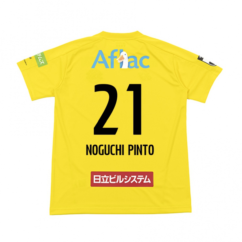 Kandiny Kinder Amato Noguchi Pinto #21 Gelb Schwarz Heimtrikot Trikot 2024/25 T-Shirt