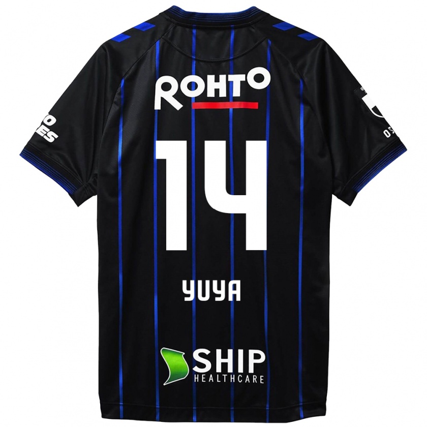 Kandiny Kinder Yuya Fukuda #14 Schwarz Blau Heimtrikot Trikot 2024/25 T-Shirt