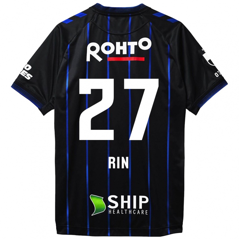 Kandiny Kinder Rin Mito #27 Schwarz Blau Heimtrikot Trikot 2024/25 T-Shirt