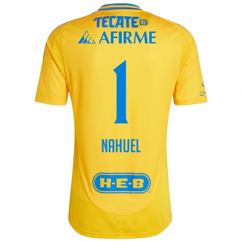 Kandiny Kinder Nahuel Guzmán #1 Goldgelb Heimtrikot Trikot 2024/25 T-Shirt