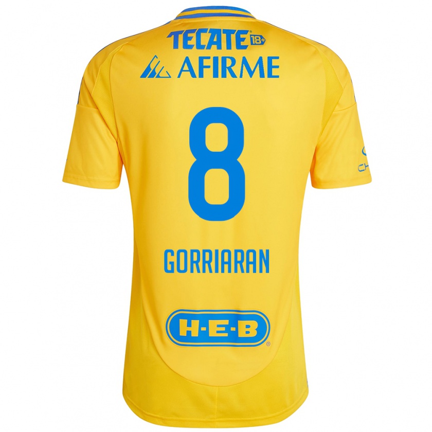 Kandiny Kinder Fernando Gorriarán #8 Goldgelb Heimtrikot Trikot 2024/25 T-Shirt