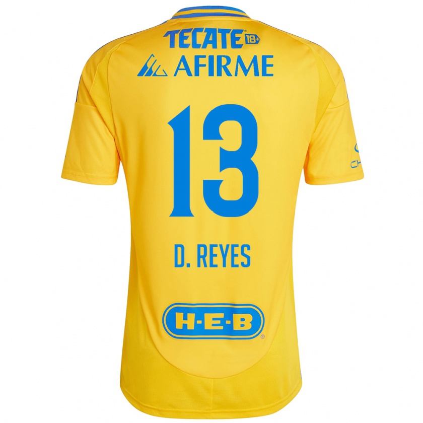 Kandiny Kinder Diego Reyes #13 Goldgelb Heimtrikot Trikot 2024/25 T-Shirt