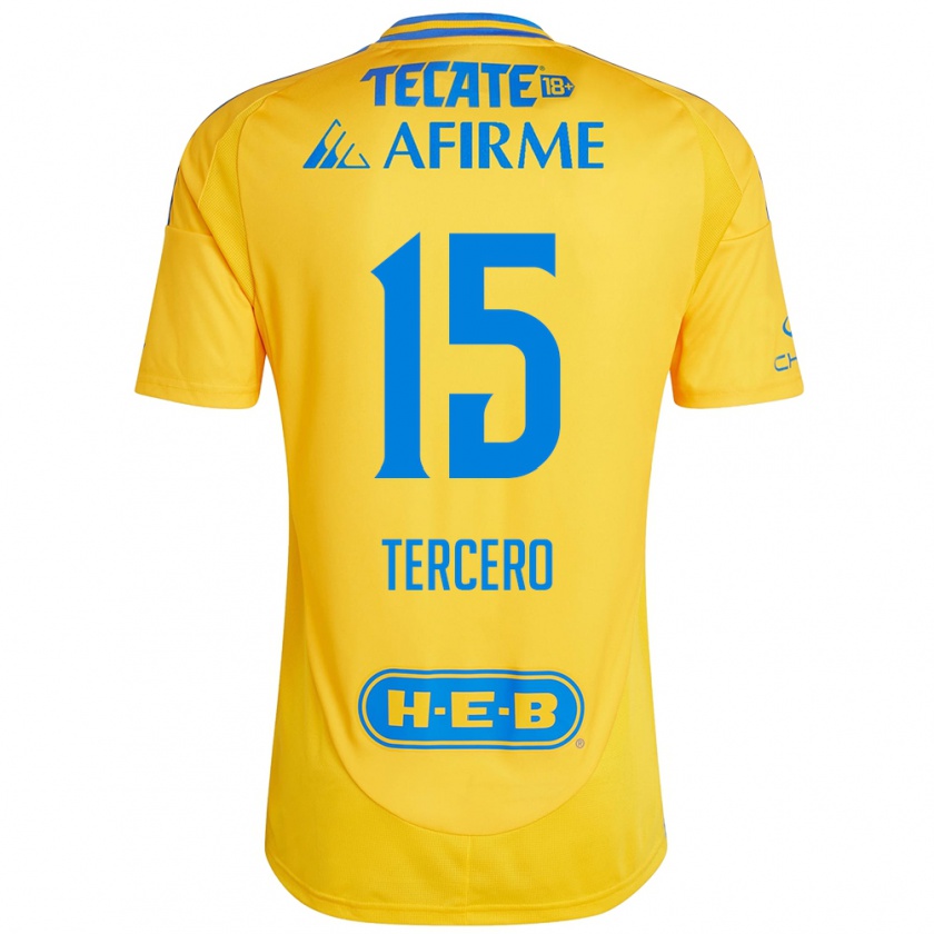 Kandiny Kinder Eduardo Tercero #15 Goldgelb Heimtrikot Trikot 2024/25 T-Shirt