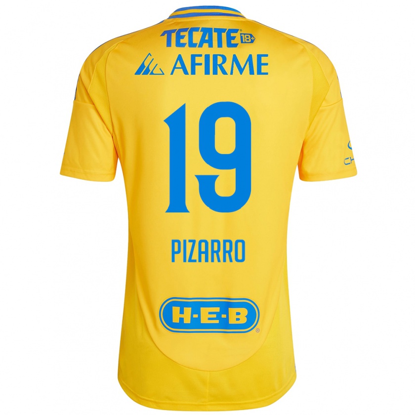 Kandiny Kinder Guido Pizarro #19 Goldgelb Heimtrikot Trikot 2024/25 T-Shirt