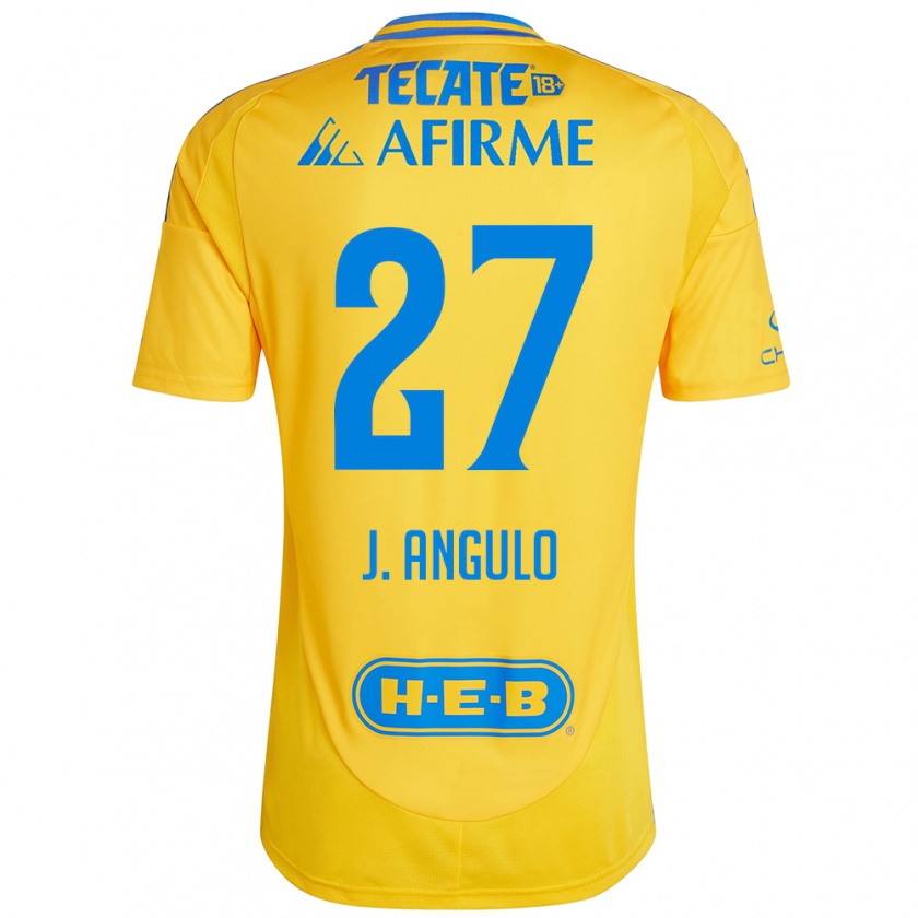 Kandiny Kinder Jesús Angulo #27 Goldgelb Heimtrikot Trikot 2024/25 T-Shirt