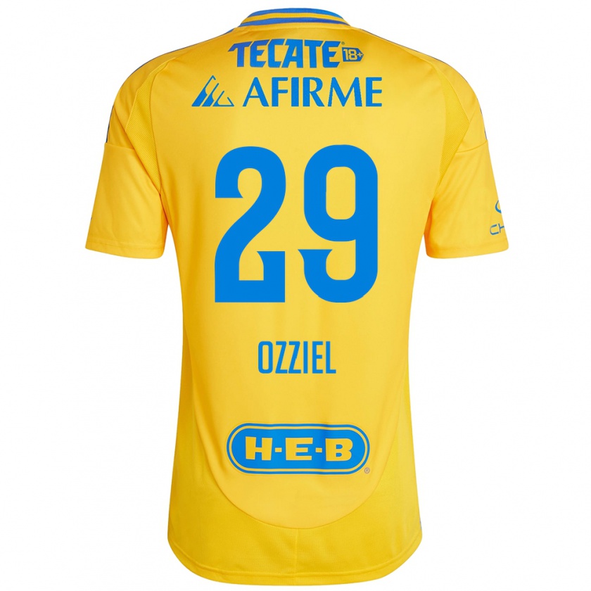 Kandiny Kinder Ozziel Herrera #29 Goldgelb Heimtrikot Trikot 2024/25 T-Shirt