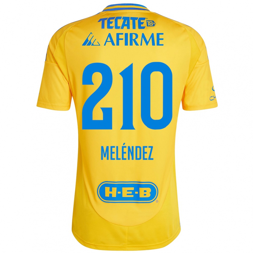 Kandiny Kinder Marcelo Meléndez #210 Goldgelb Heimtrikot Trikot 2024/25 T-Shirt