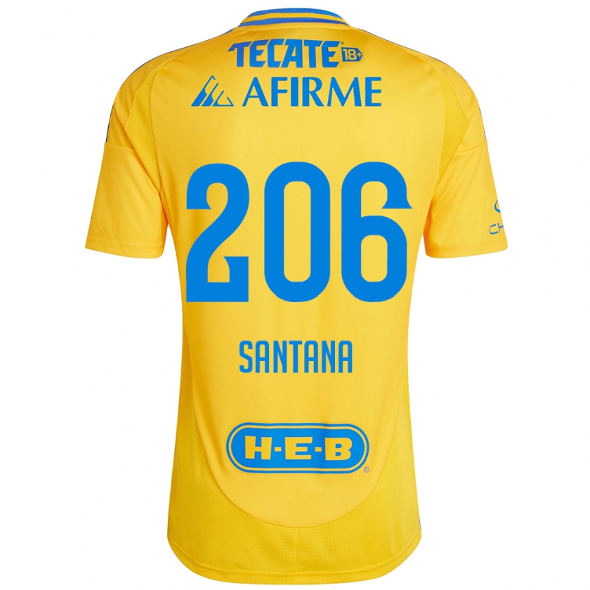 Kandiny Kinder Joel Santana #206 Goldgelb Heimtrikot Trikot 2024/25 T-Shirt