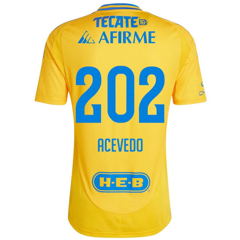 Kandiny Kinder José Acevedo #202 Goldgelb Heimtrikot Trikot 2024/25 T-Shirt