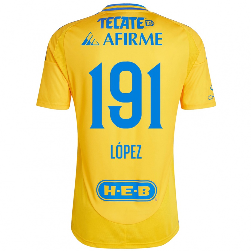 Kandiny Kinder Adrián López #191 Goldgelb Heimtrikot Trikot 2024/25 T-Shirt