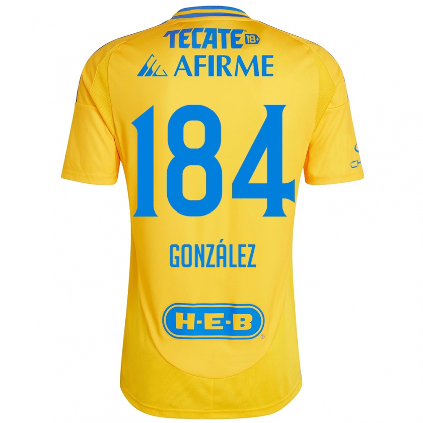 Kandiny Kinder Erick González #184 Goldgelb Heimtrikot Trikot 2024/25 T-Shirt