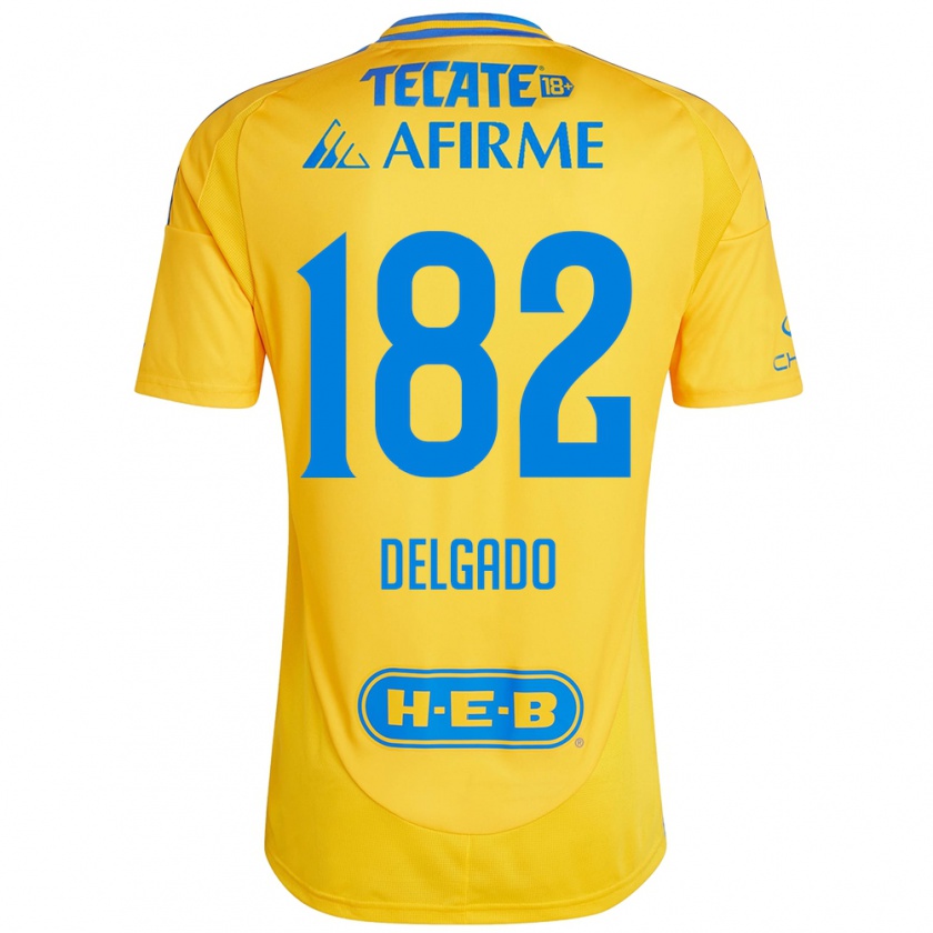 Kandiny Kinder Arturo Delgado #182 Goldgelb Heimtrikot Trikot 2024/25 T-Shirt