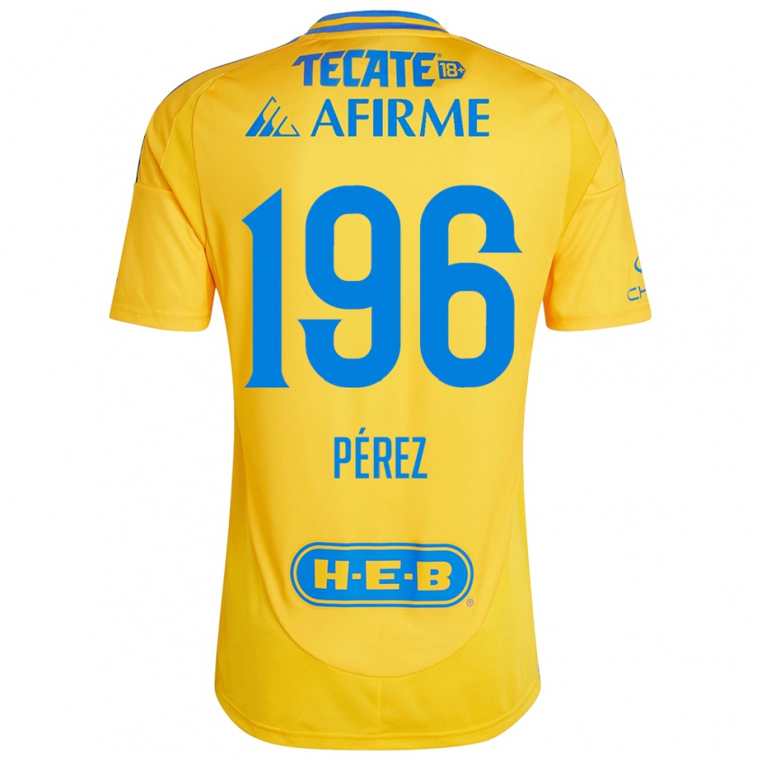 Kandiny Kinder Axel Pérez #196 Goldgelb Heimtrikot Trikot 2024/25 T-Shirt