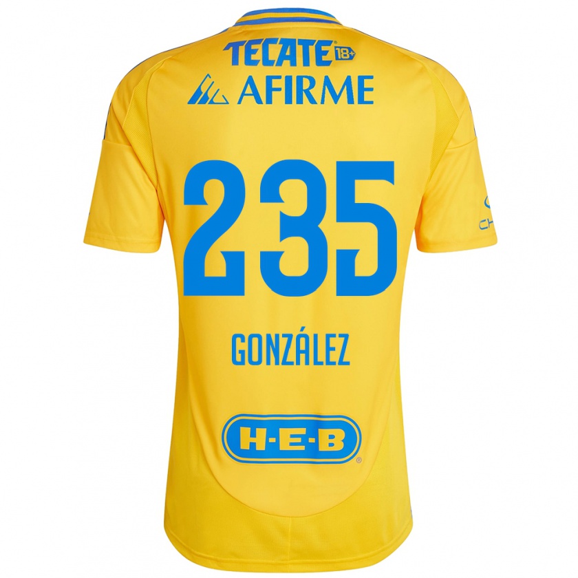 Kandiny Kinder Mauricio González #235 Goldgelb Heimtrikot Trikot 2024/25 T-Shirt