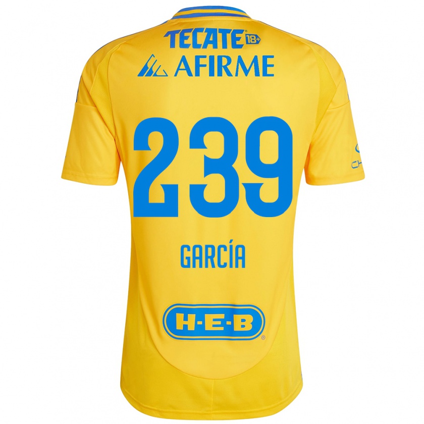 Kandiny Kinder Diego García #239 Goldgelb Heimtrikot Trikot 2024/25 T-Shirt