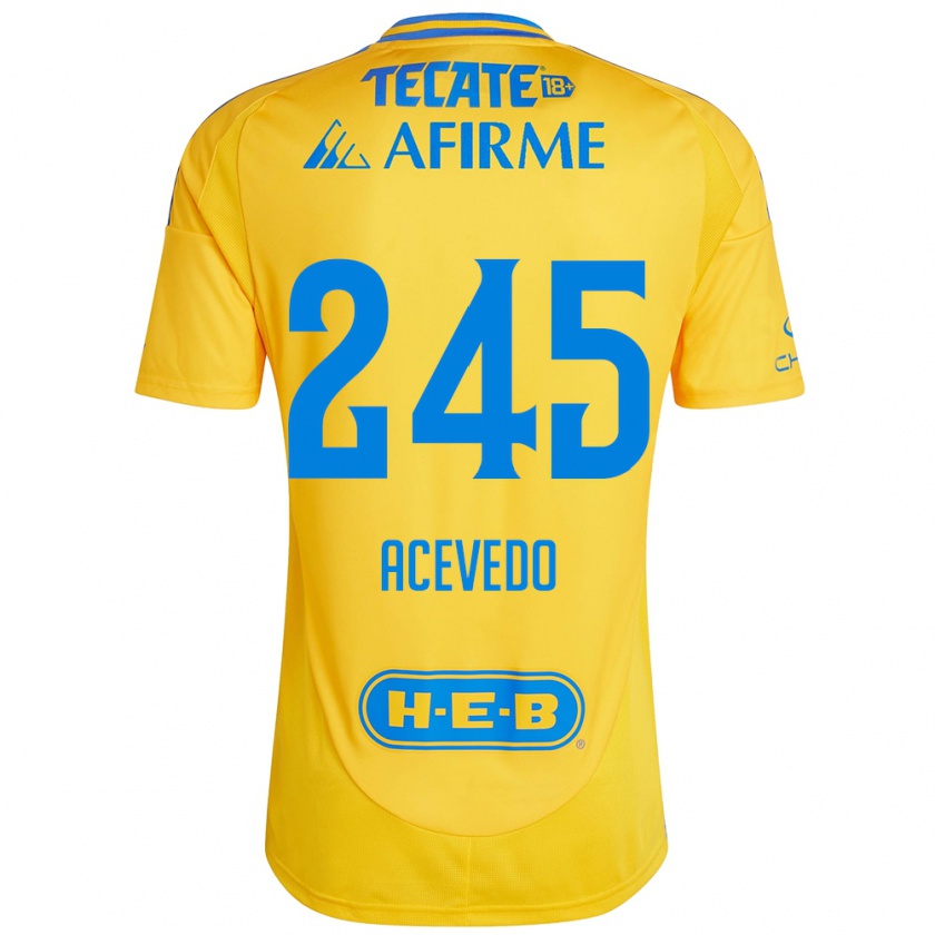 Kandiny Kinder Kevin Acevedo #245 Goldgelb Heimtrikot Trikot 2024/25 T-Shirt