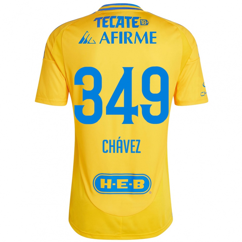 Kandiny Kinder Jorge Chávez #349 Goldgelb Heimtrikot Trikot 2024/25 T-Shirt