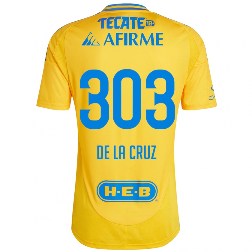 Kandiny Kinder Erick De La Cruz #303 Goldgelb Heimtrikot Trikot 2024/25 T-Shirt