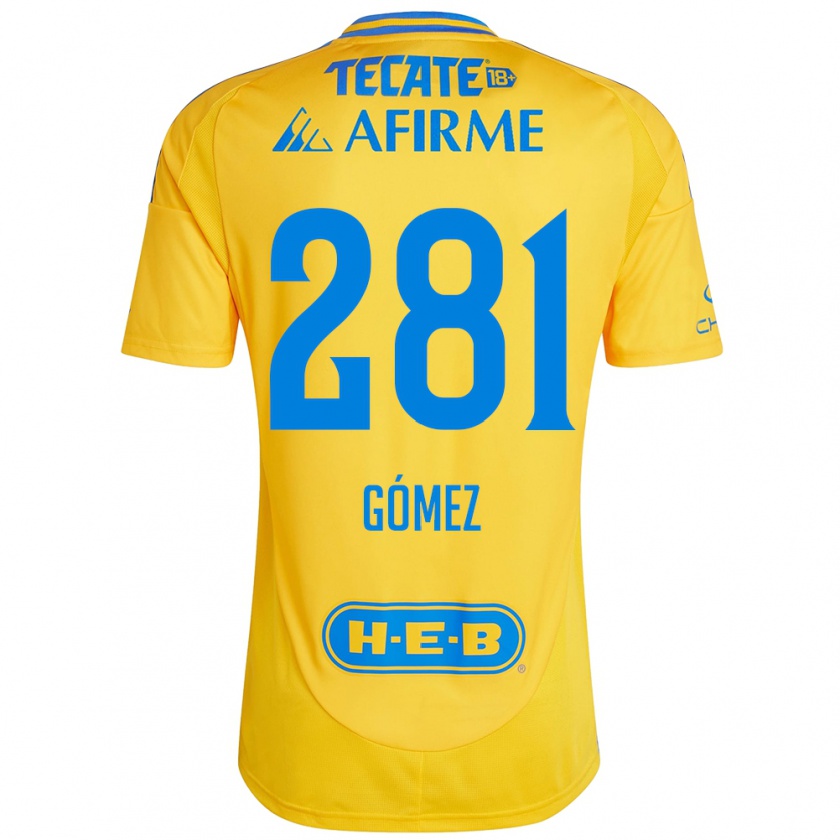 Kandiny Kinder Luis Gómez #281 Goldgelb Heimtrikot Trikot 2024/25 T-Shirt