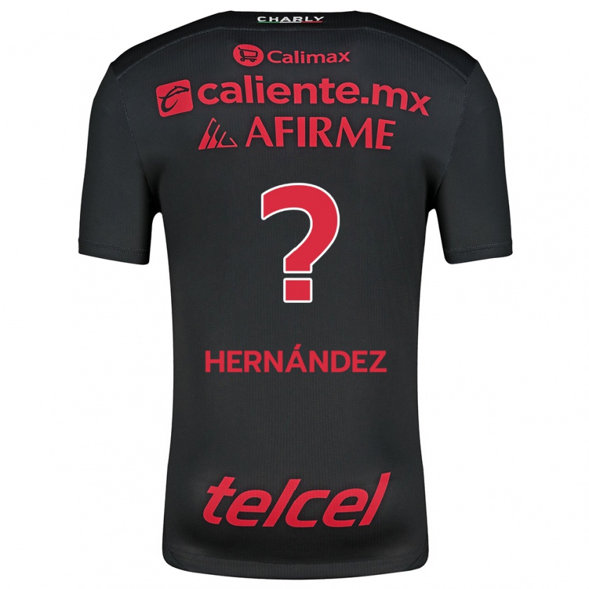 Kandiny Kinder Betsiel Hernández #0 Schwarz Rot Heimtrikot Trikot 2024/25 T-Shirt