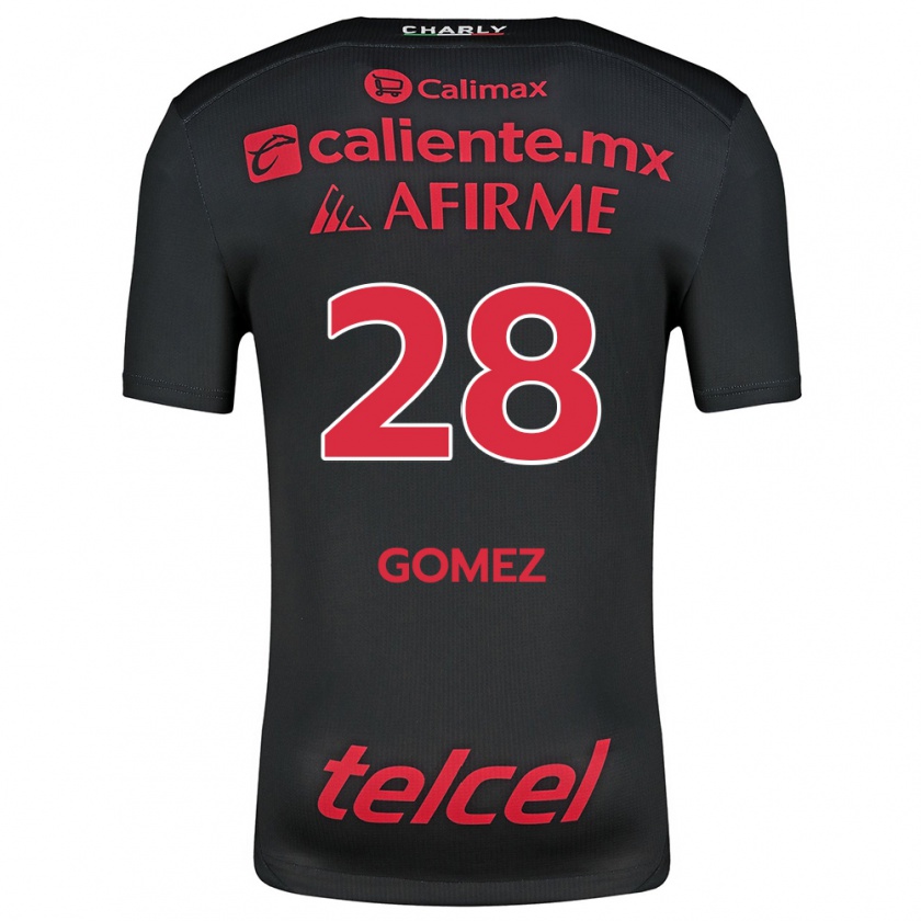 Kandiny Kinder Alejandro Gómez #28 Schwarz Rot Heimtrikot Trikot 2024/25 T-Shirt