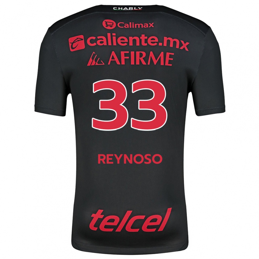 Kandiny Kinder Emanuel Reynoso #33 Schwarz Rot Heimtrikot Trikot 2024/25 T-Shirt