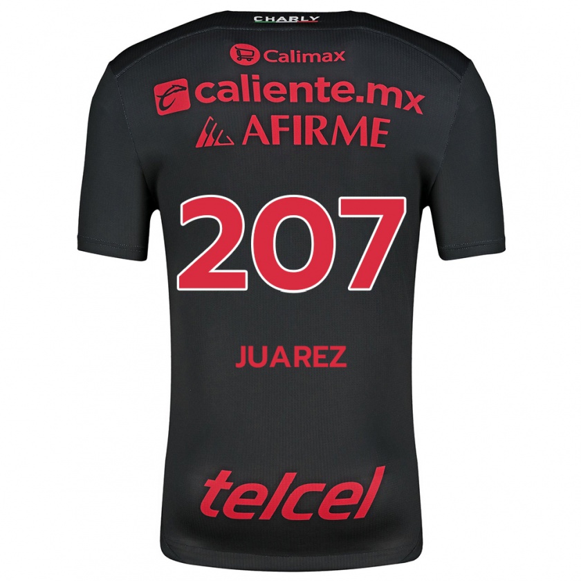 Kandiny Kinder José Juárez #207 Schwarz Rot Heimtrikot Trikot 2024/25 T-Shirt