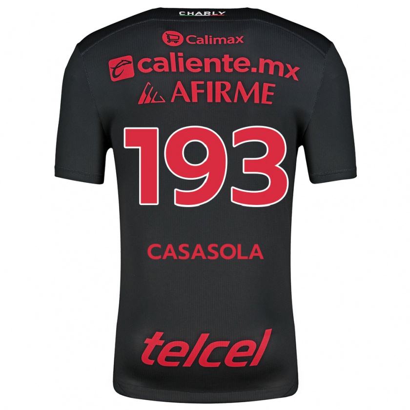 Kandiny Kinder Axel Casasola #193 Schwarz Rot Heimtrikot Trikot 2024/25 T-Shirt