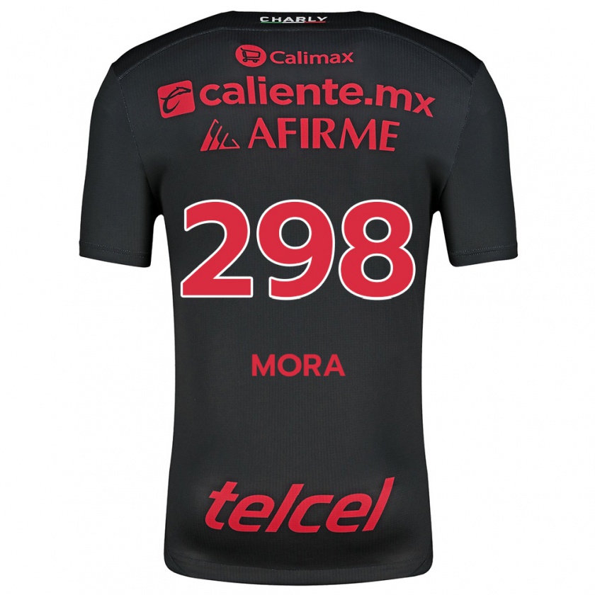 Kandiny Kinder Gilberto Mora #298 Schwarz Rot Heimtrikot Trikot 2024/25 T-Shirt