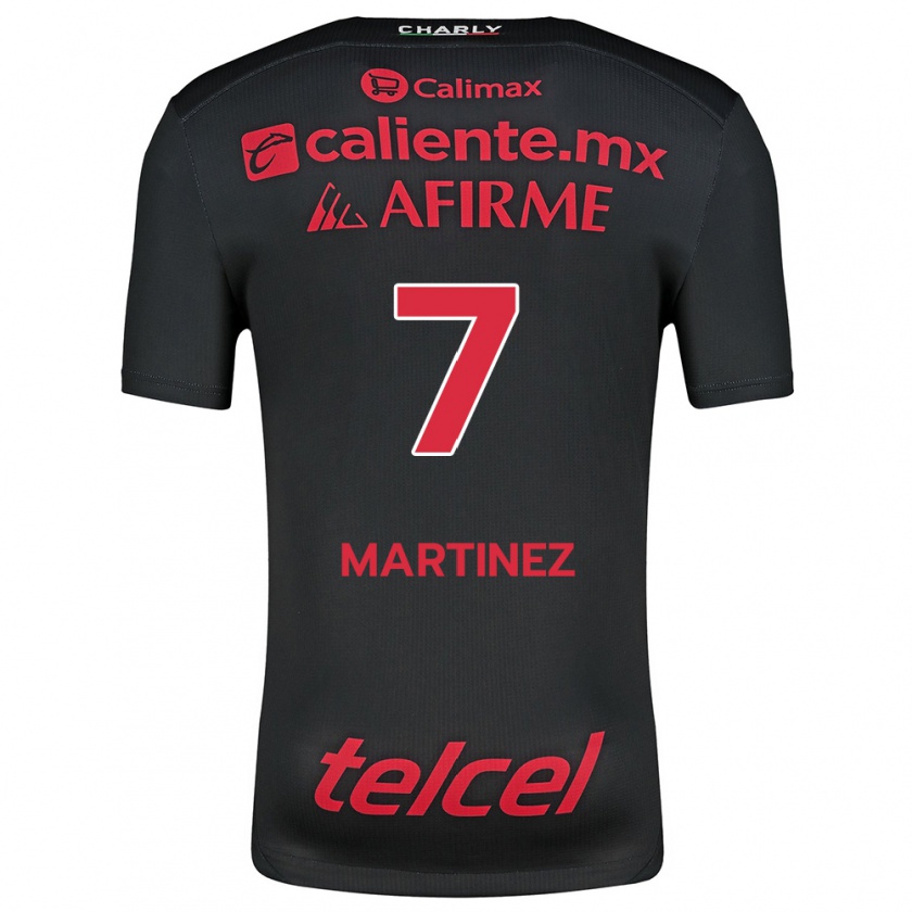 Kandiny Kinder Alejandro Martínez #7 Schwarz Rot Heimtrikot Trikot 2024/25 T-Shirt