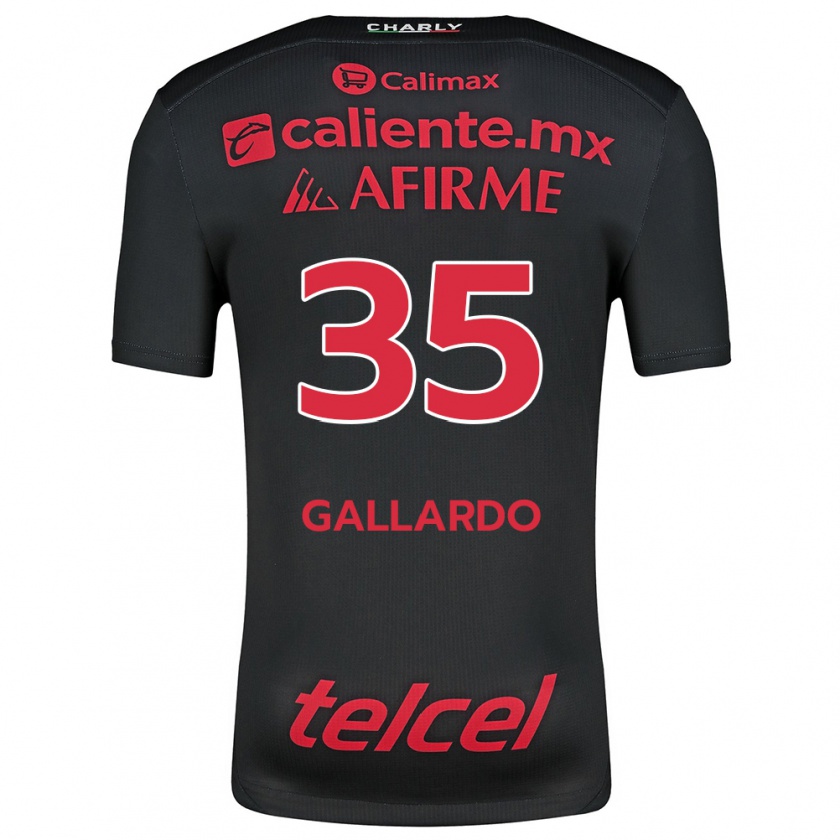 Kandiny Kinder Gloriaisabel Gallardo #35 Schwarz Rot Heimtrikot Trikot 2024/25 T-Shirt