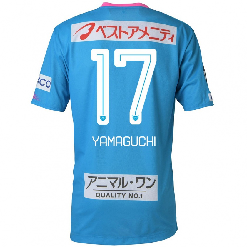 Kandiny Kinder Hikaru Yamaguchi #17 Blau Rosa Heimtrikot Trikot 2024/25 T-Shirt