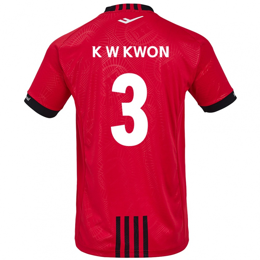 Kandiny Kinder Wan-Kyu Kwon #3 Rot Schwarz Heimtrikot Trikot 2024/25 T-Shirt