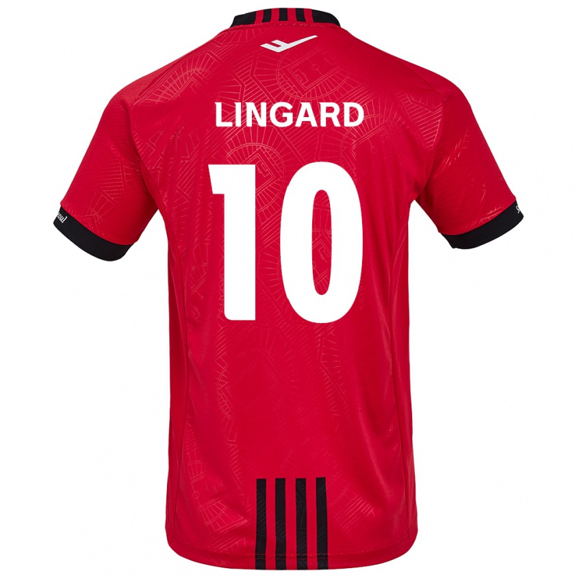 Kandiny Kinder Jesse Lingard #10 Rot Schwarz Heimtrikot Trikot 2024/25 T-Shirt