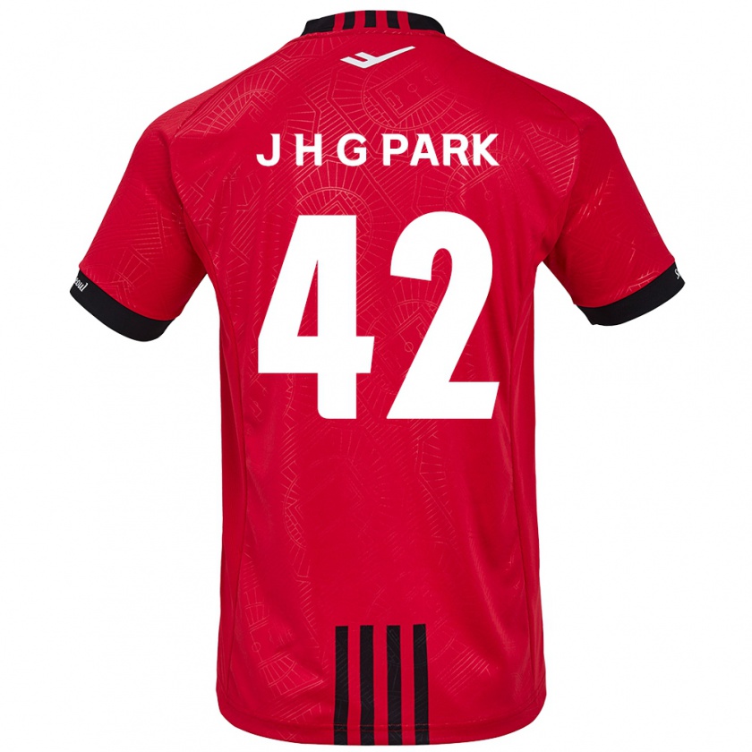 Kandiny Kinder Jang Han-Gyeol Park #42 Rot Schwarz Heimtrikot Trikot 2024/25 T-Shirt