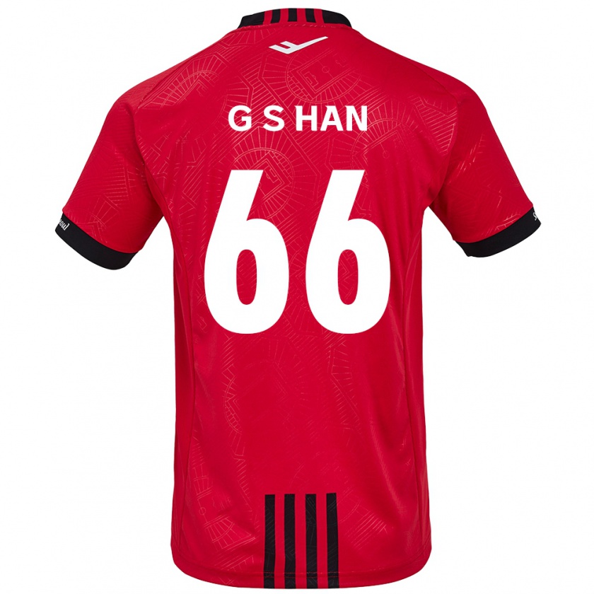 Kandiny Kinder Seung-Gyu Han #66 Rot Schwarz Heimtrikot Trikot 2024/25 T-Shirt