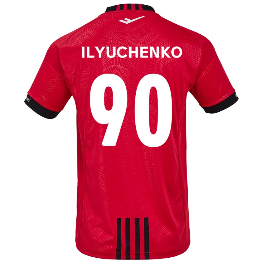 Kandiny Kinder Stanislav Ilyuchenko #90 Rot Schwarz Heimtrikot Trikot 2024/25 T-Shirt