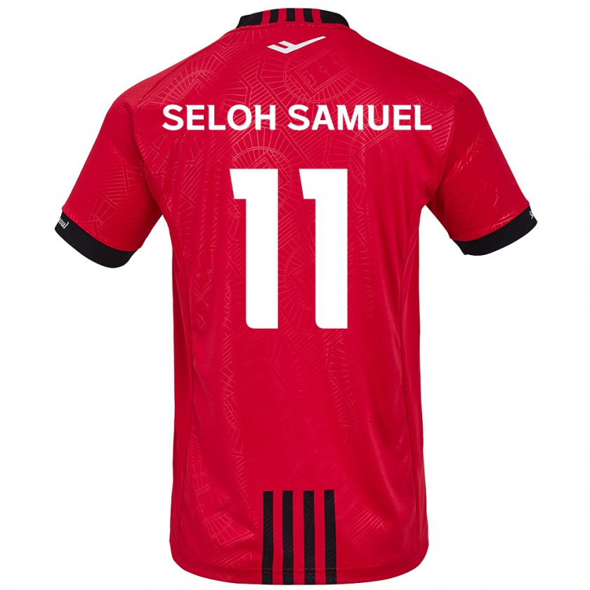 Kandiny Kinder Gbato Seloh Samuel #11 Rot Schwarz Heimtrikot Trikot 2024/25 T-Shirt