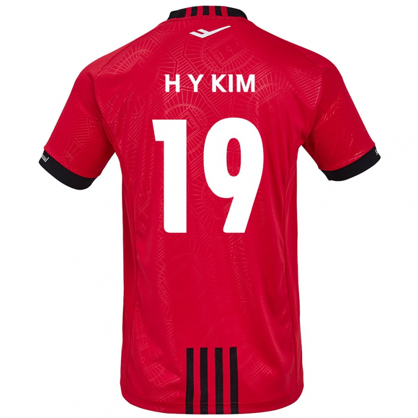 Kandiny Kinder Yong-Hyuk Kim #19 Rot Schwarz Heimtrikot Trikot 2024/25 T-Shirt